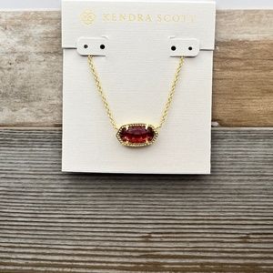 Kendra Scott Elisa Pendant Necklace in Berry (Red)